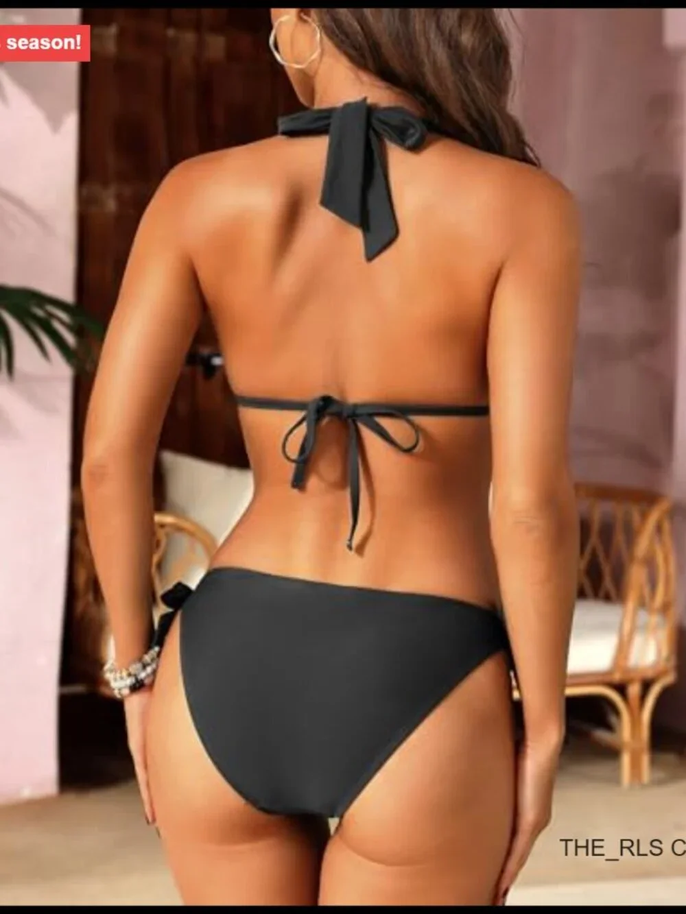Halter Bikini Set Two Piece Triangle Swimsuit Tie Bathing Suit